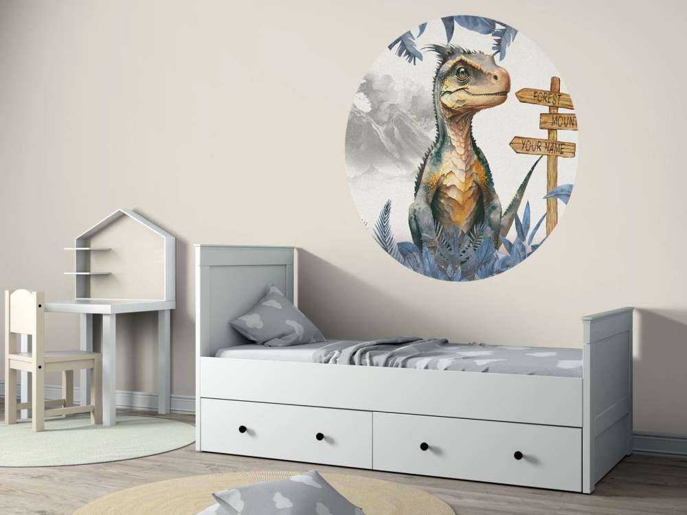 Bébé vélociraptor dans la jungle bleue