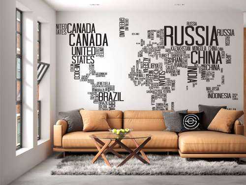 Carte du monde typographique