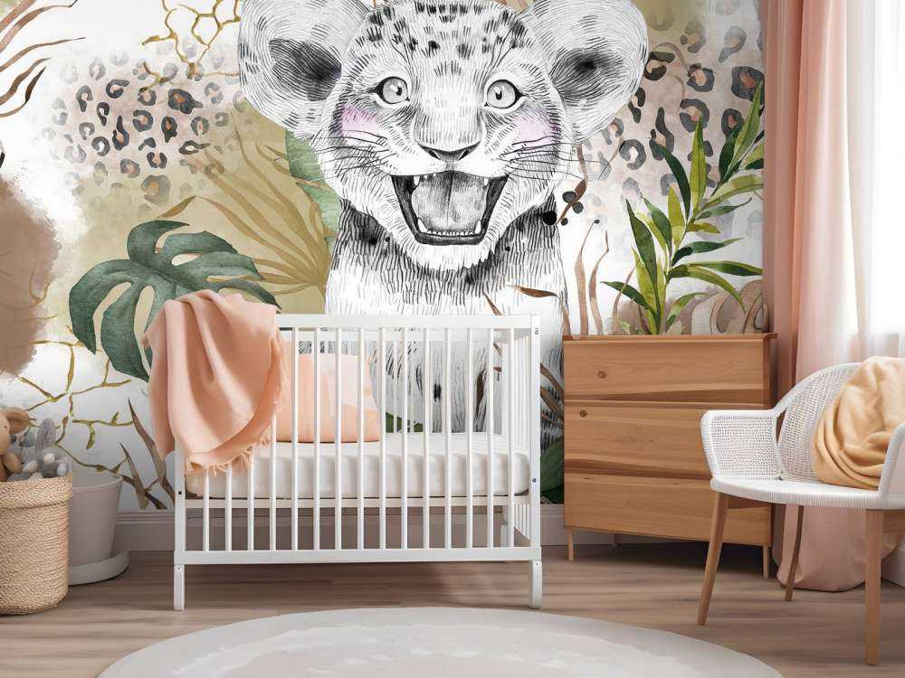 Bébé lion savana