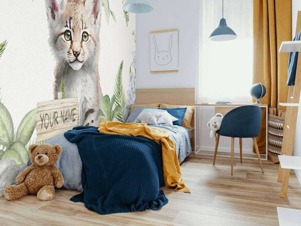 Bébé lynx dans la jungle
