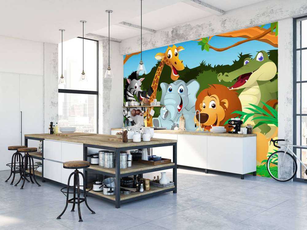 Animaux sauvages joyeux