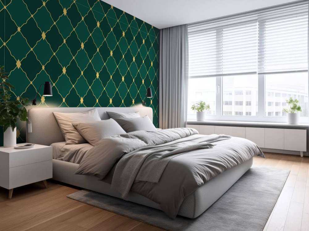 Motif losanges verts