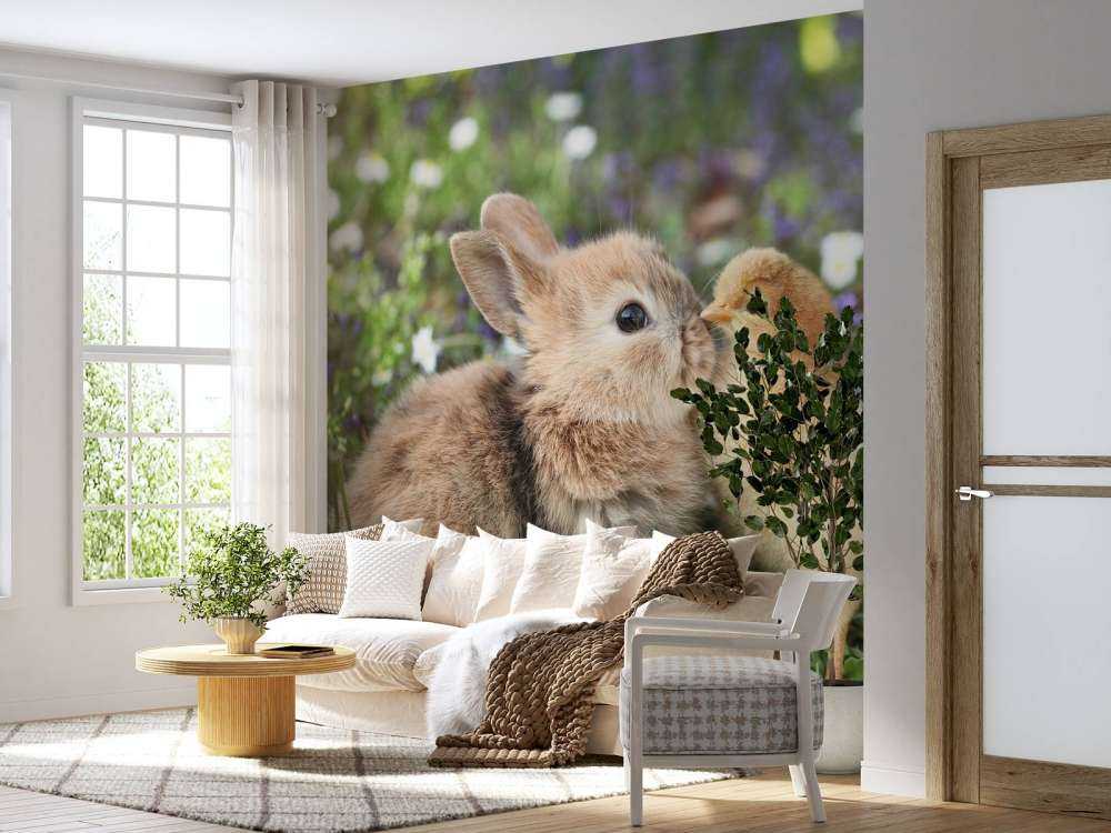 Lapin et poussin