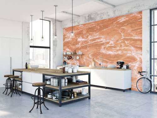 Marbre terracotta avec balayages