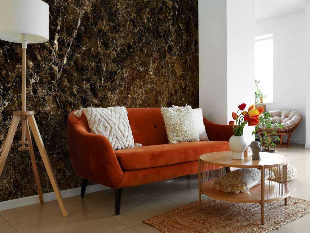 Marbre avec structure en or