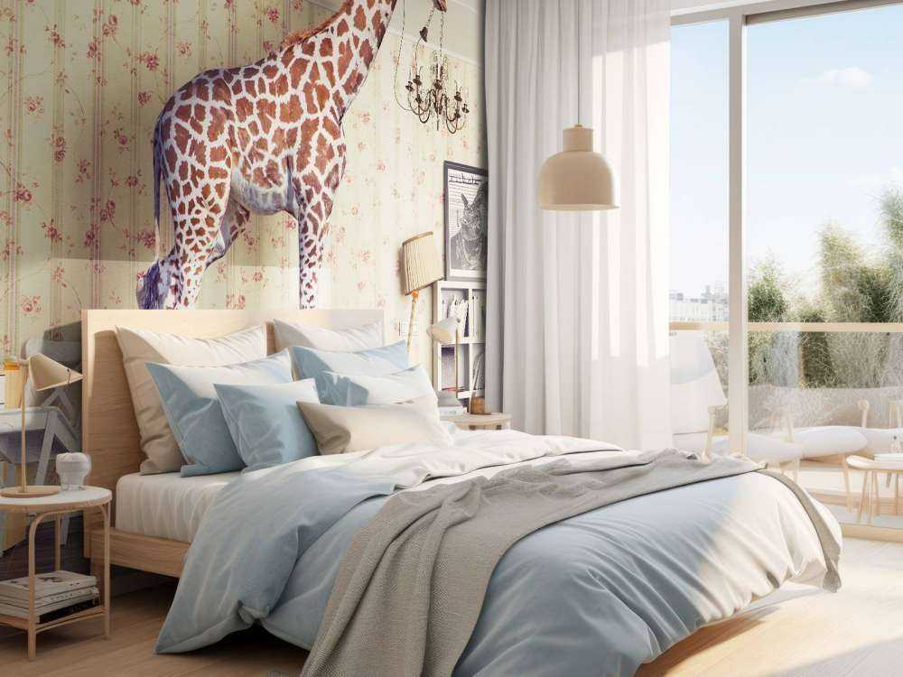 Girafe dans le salon
