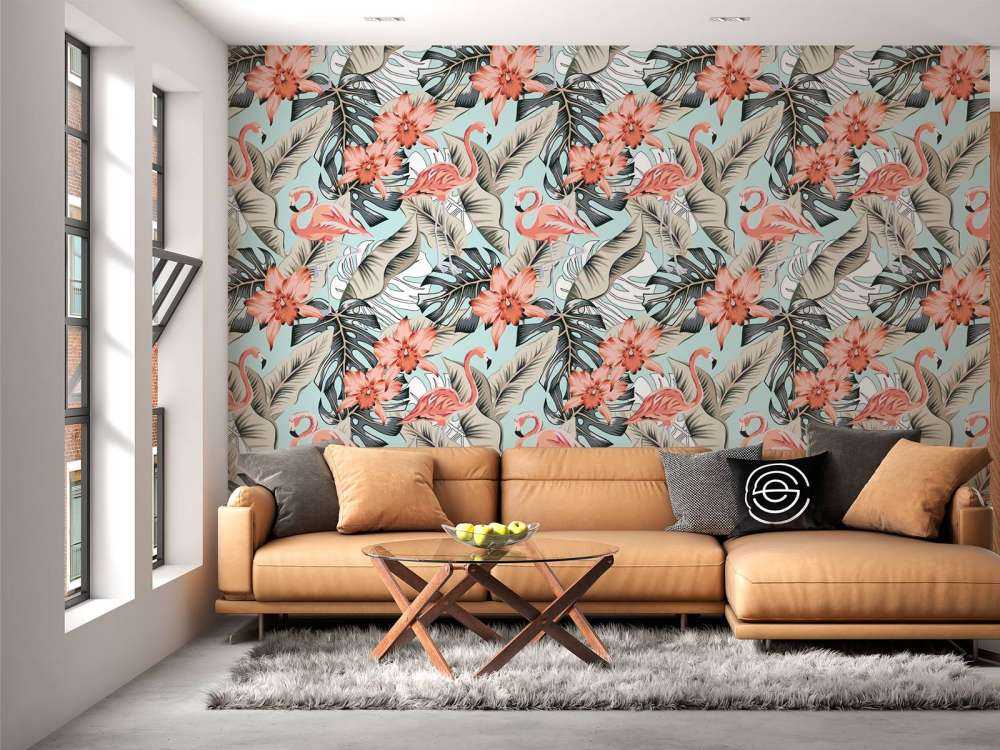 Flamant rose tropical