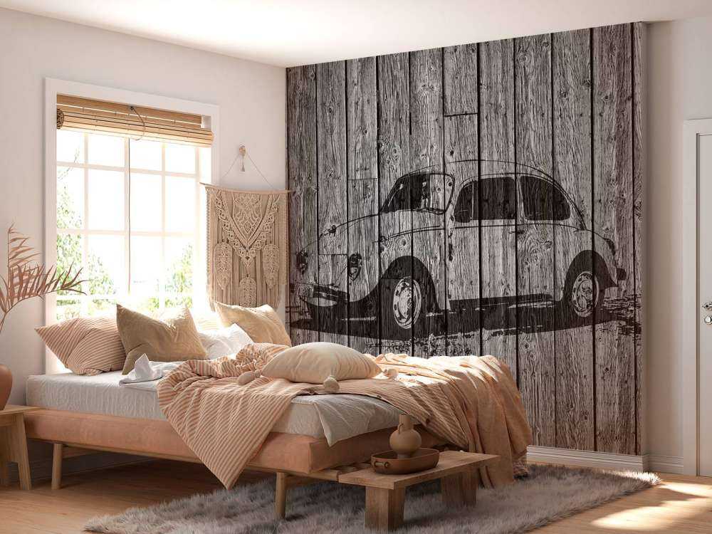 Graffiti Coccinelle sur bois