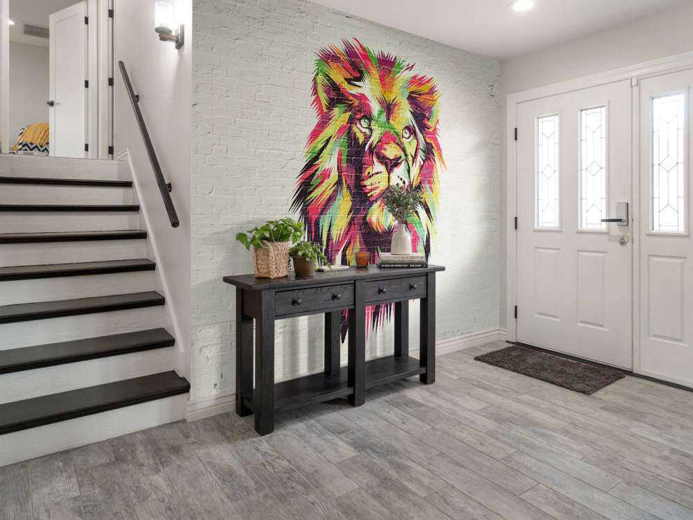 Graffiti d'un lion