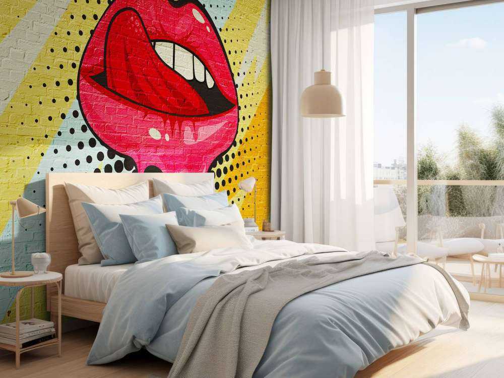 Graffiti d'une bouche