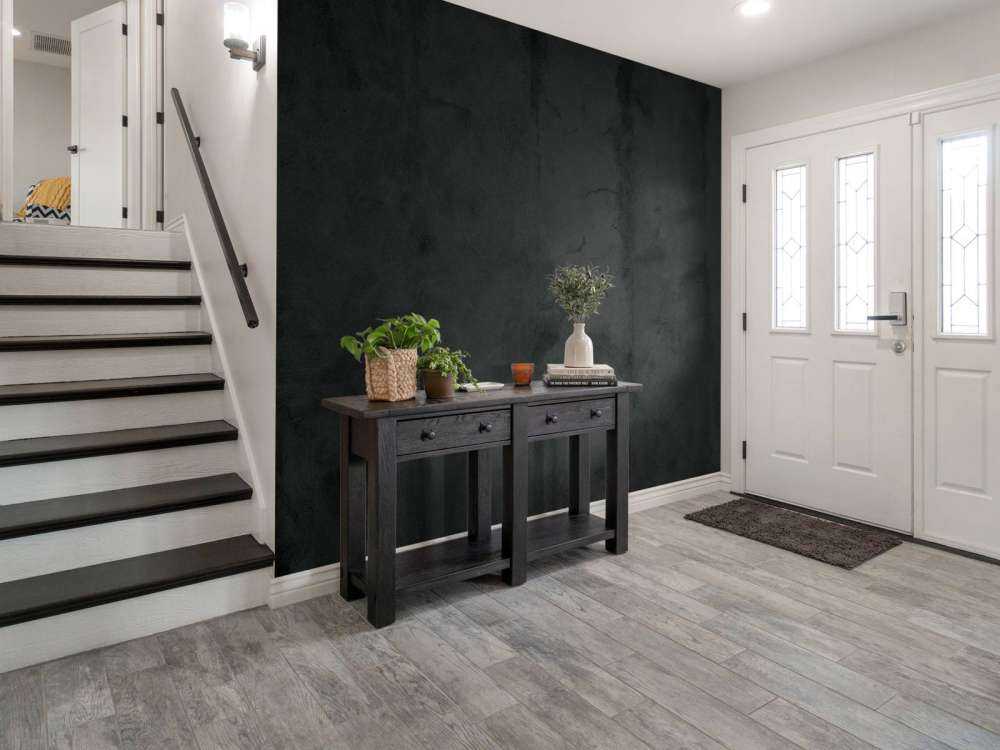 Béton gris noir