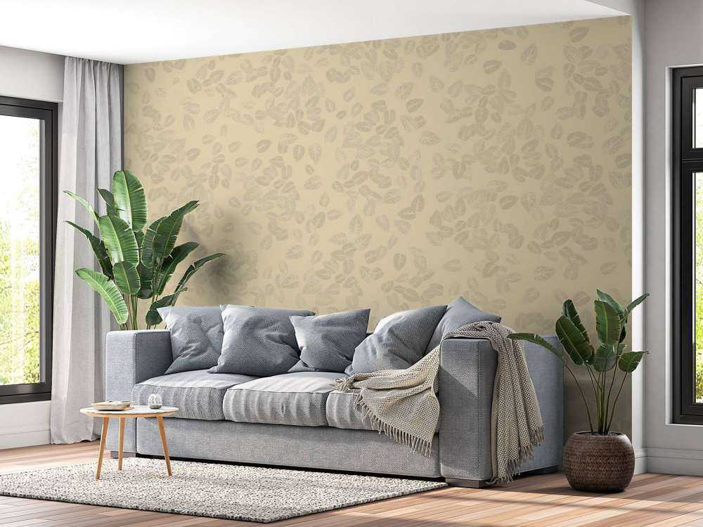 Petites feuilles sur beige