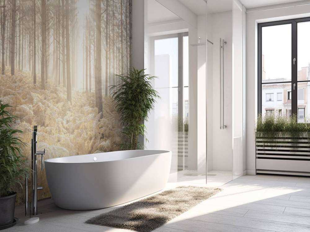 Rayons de soleil dans une forêt froide