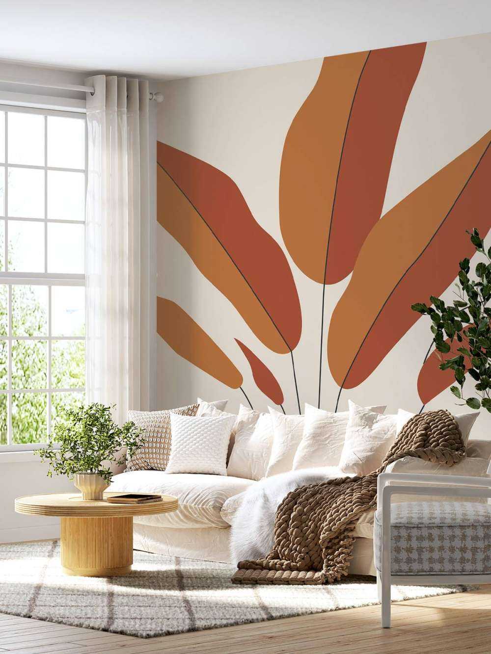 Plante rouge minimaliste