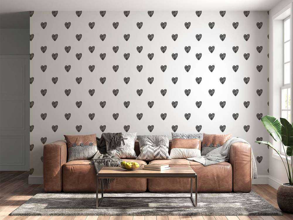 Coeurs noirs dessinés