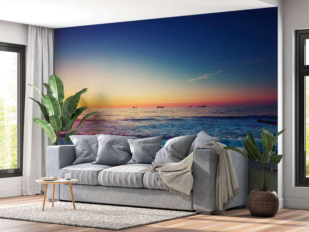Coucher de soleil sur la mer