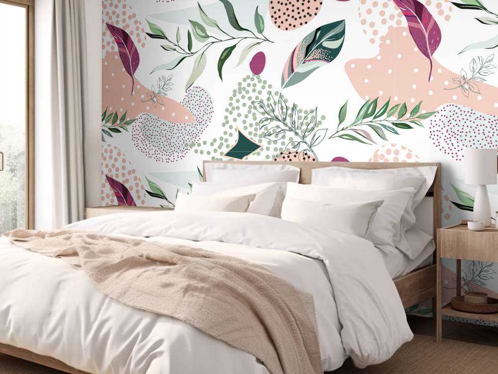 Motif Fleurs roses