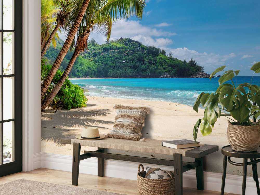 Belle plage avec des palmiers