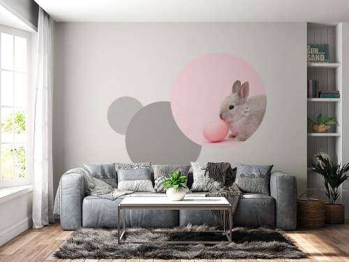 Lapin avec un œuf