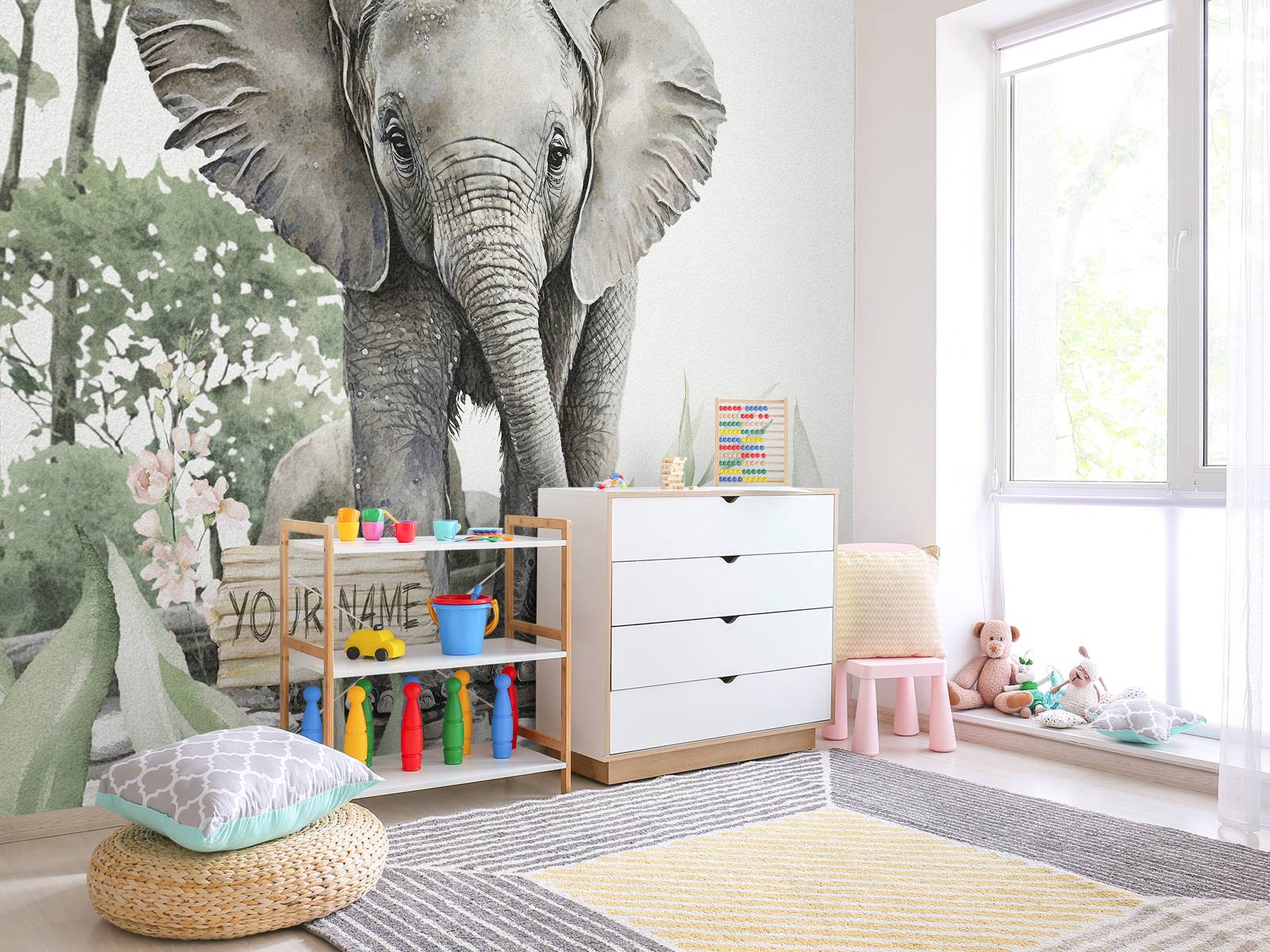 Bébé éléphant dans la jungle