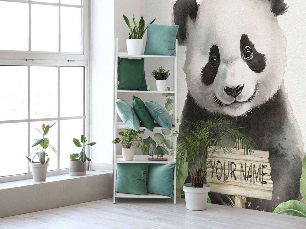 Bébé panda dans la jungle