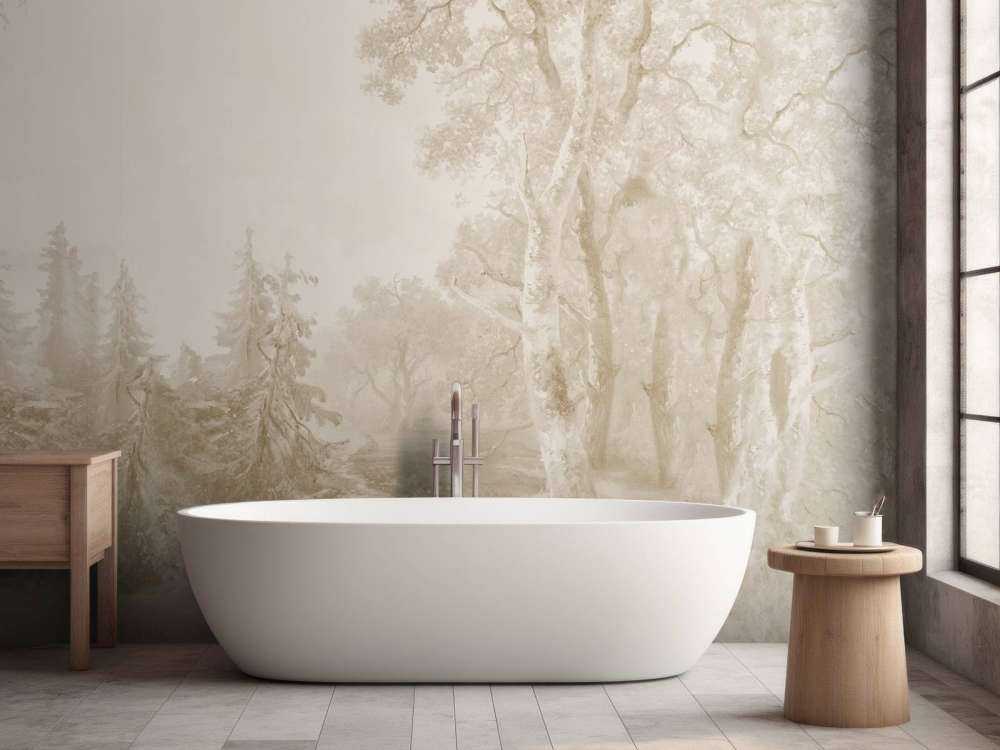 Paysage forestier beige #2