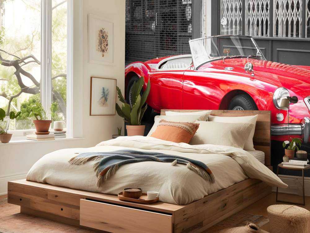 Voiture classique rouge
