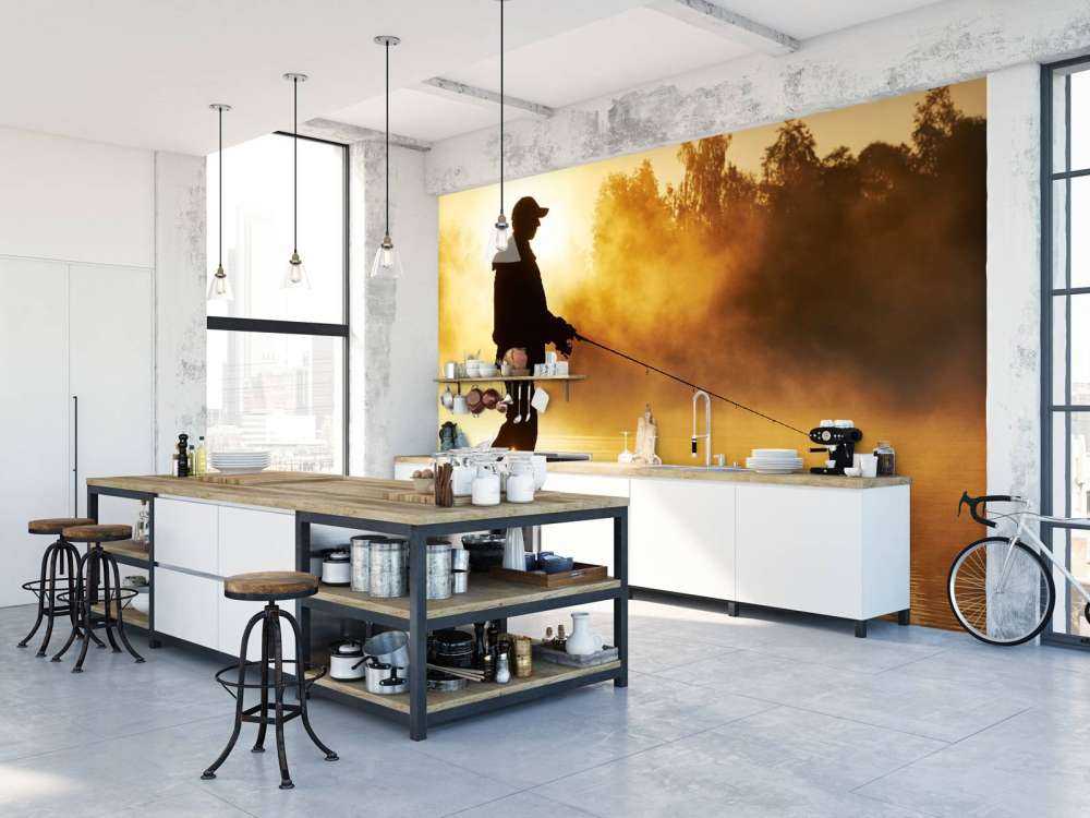 Pêcheur au lever du soleil