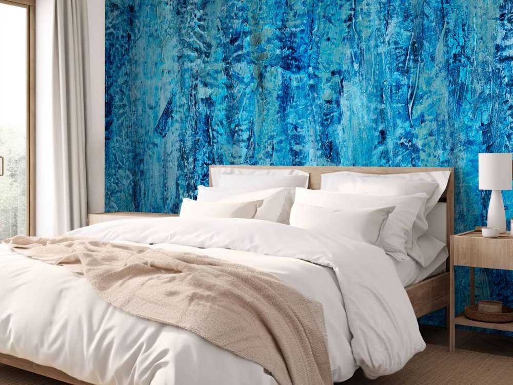 Peinture avec des nuances de bleu
