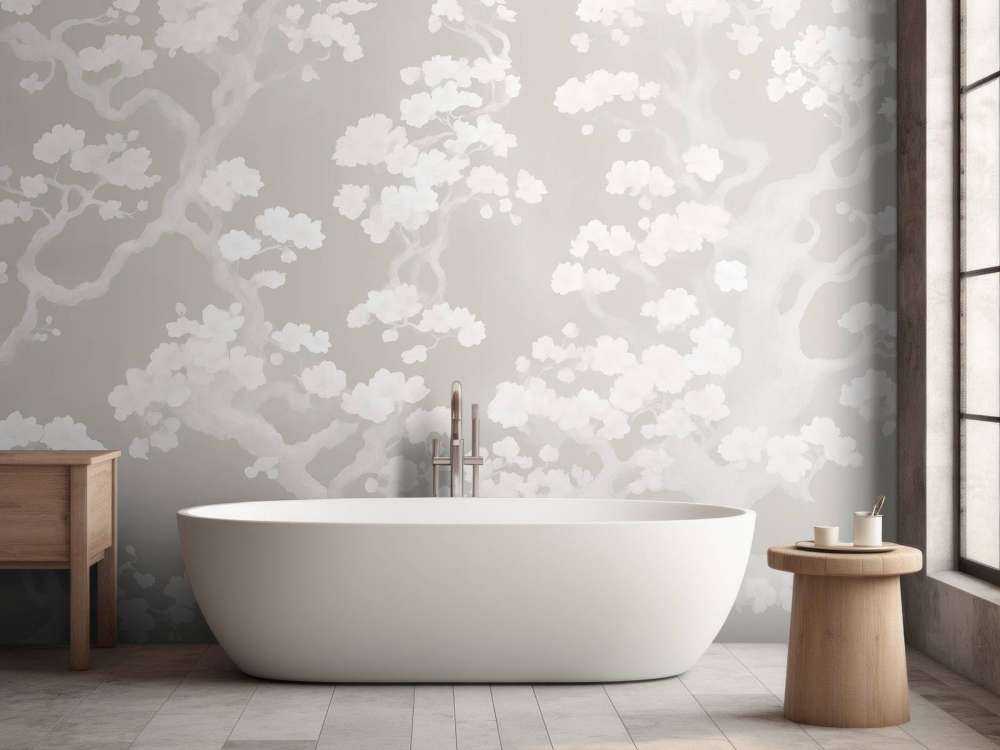 Forêt en fleurs merveilleuse - taupe