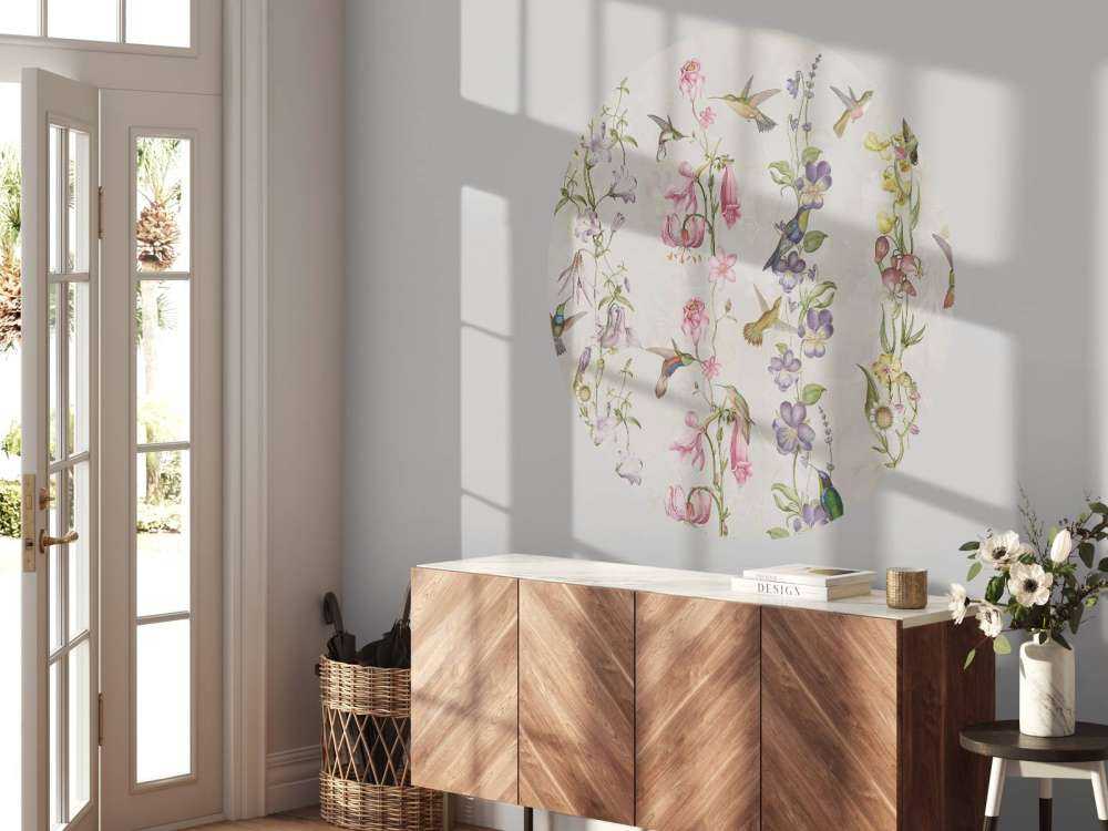 Fleurs de pré et de jardin taupe