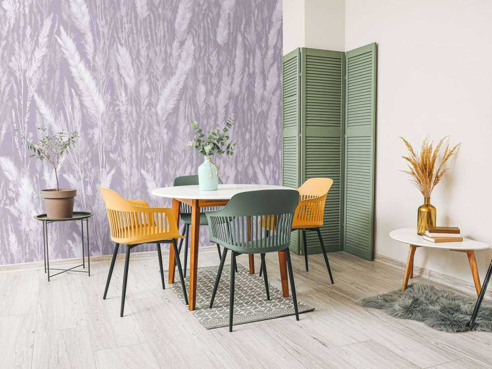 Mur de graminées de champ - violet