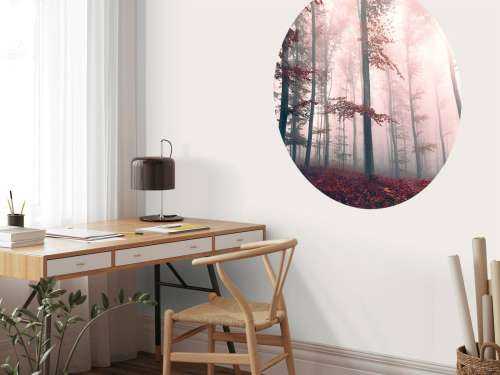 Paysage de forêt rouge