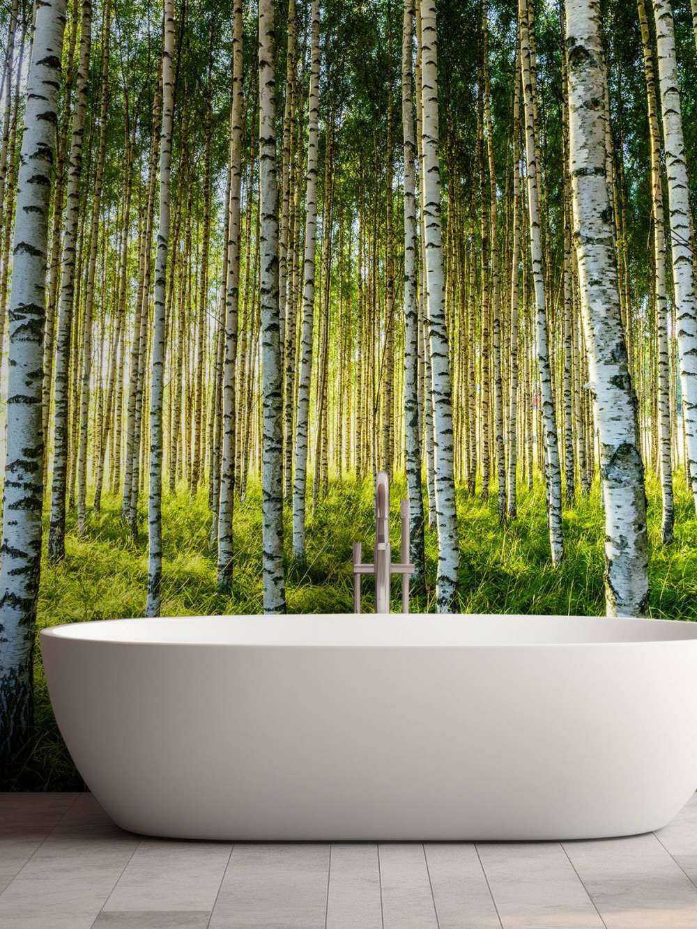 Forêt de bouleaux d'été