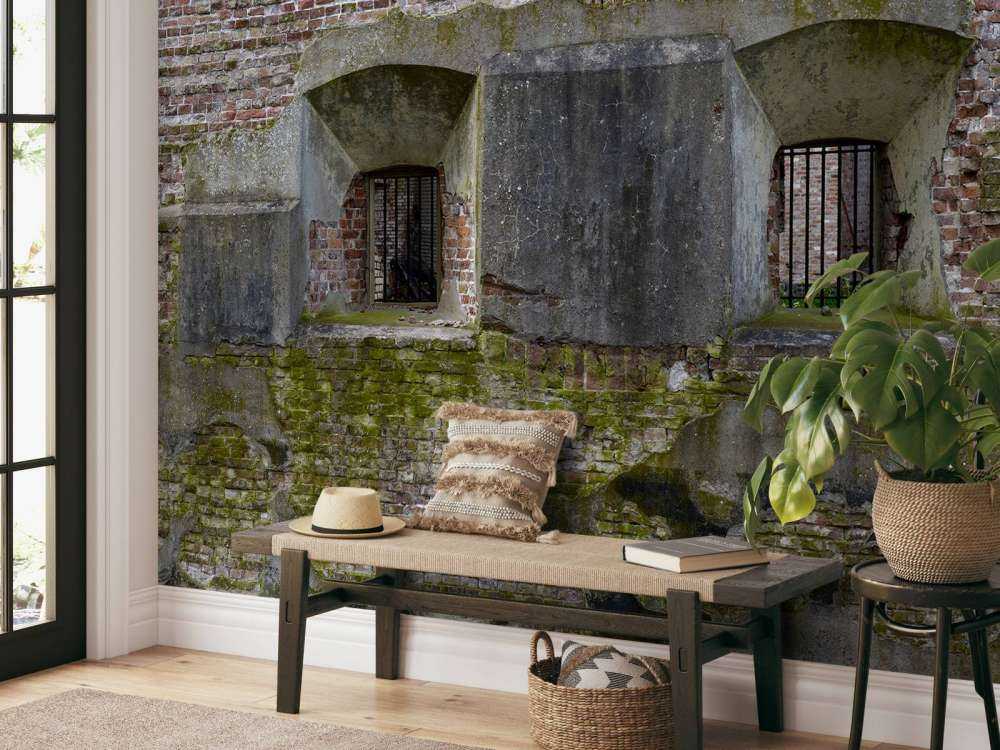 Mur érodé avec 2 niches