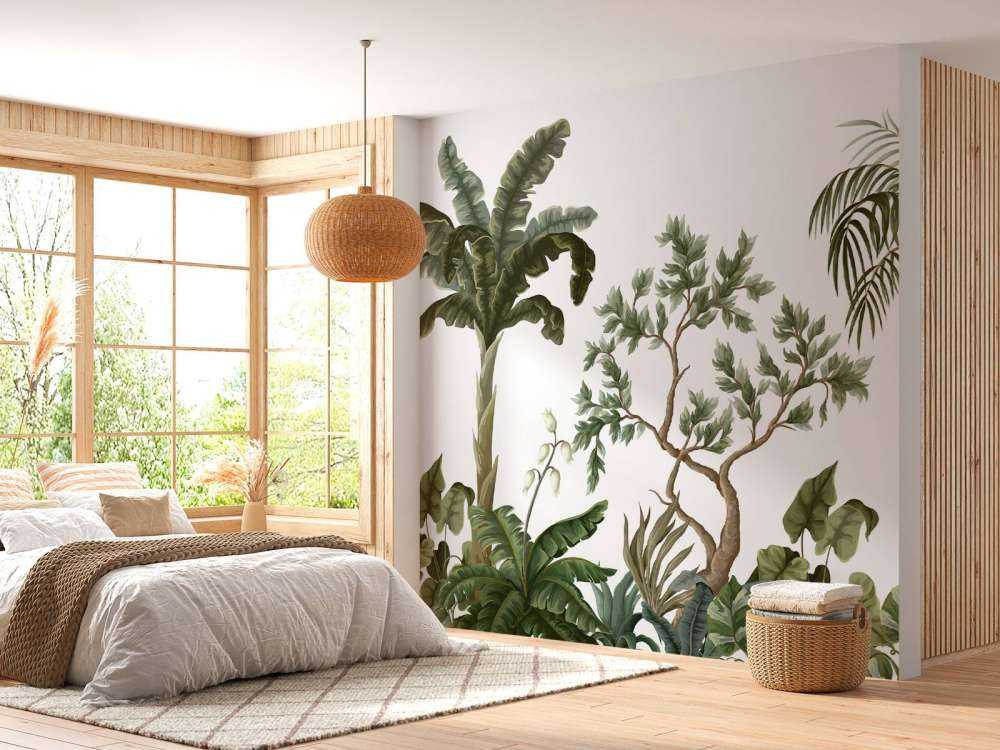 Paysage de jungle avec des palmiers