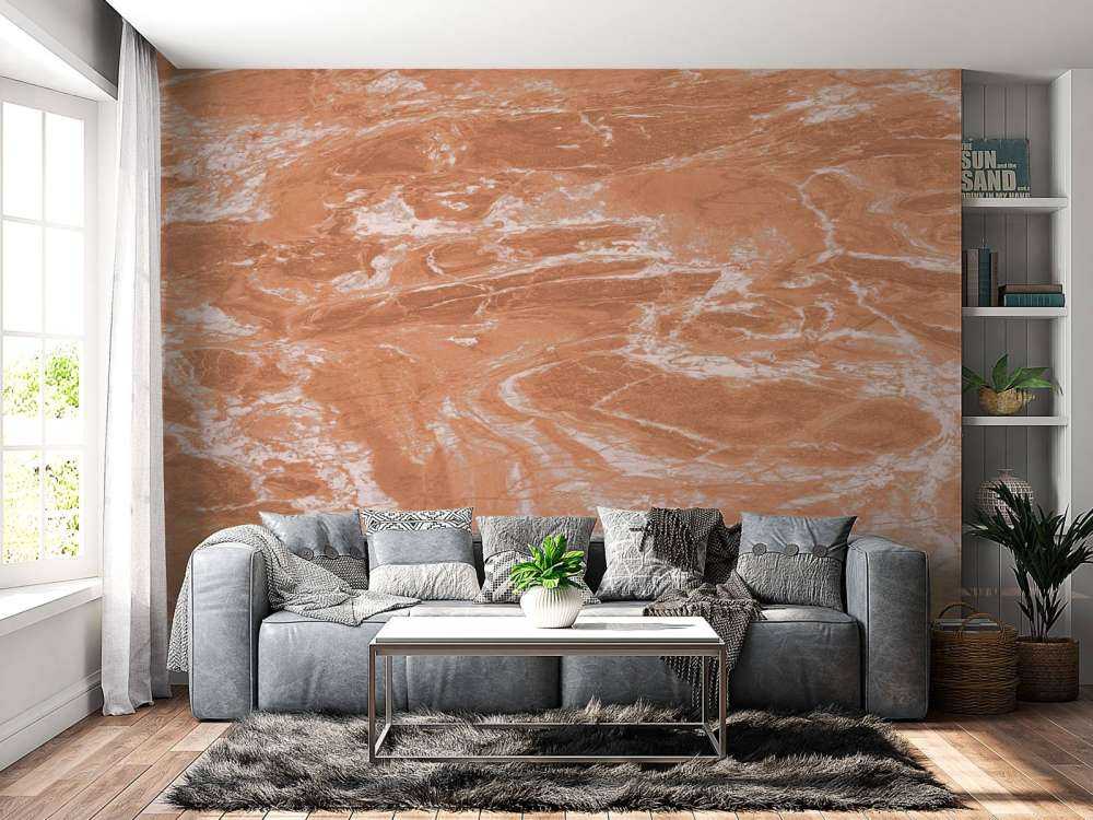 Marbre terracotta avec balayages