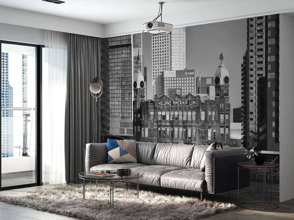 Hôtel New York Rotterdam en noir et blanc
