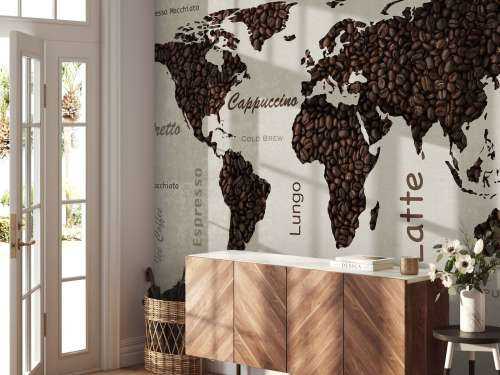 Carte du monde du café