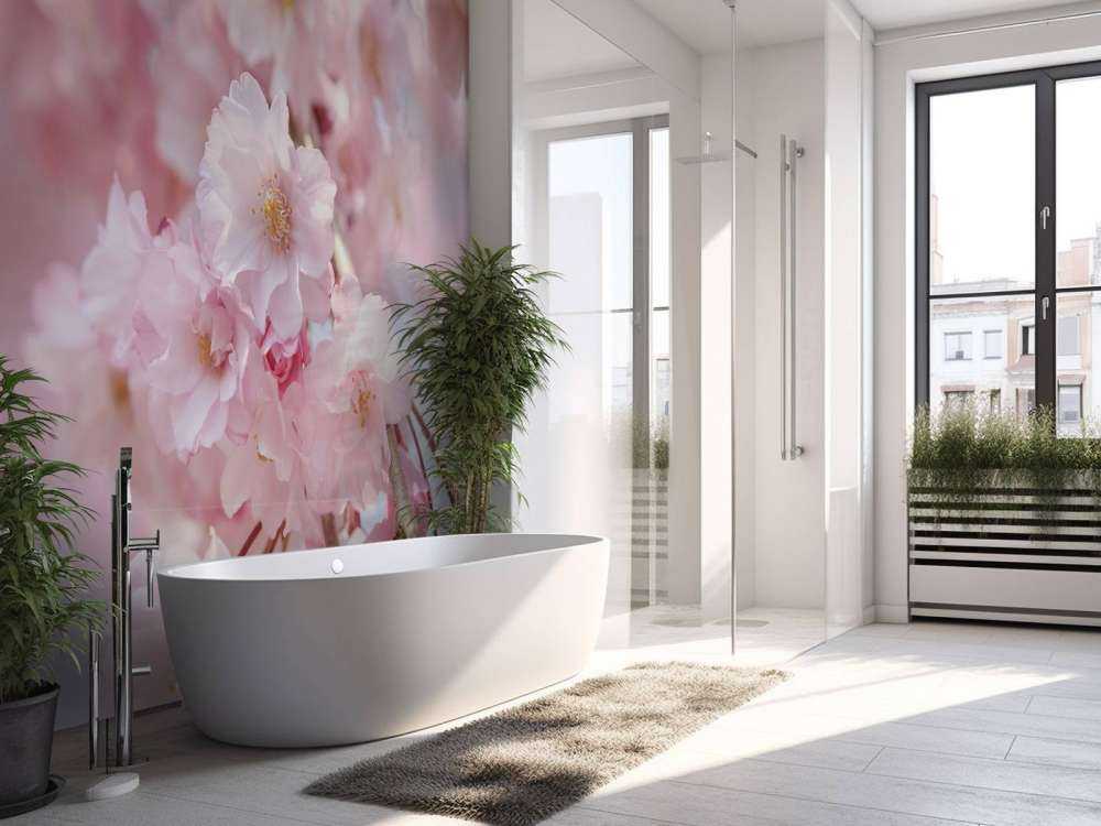 Gros plan sur des fleurs roses