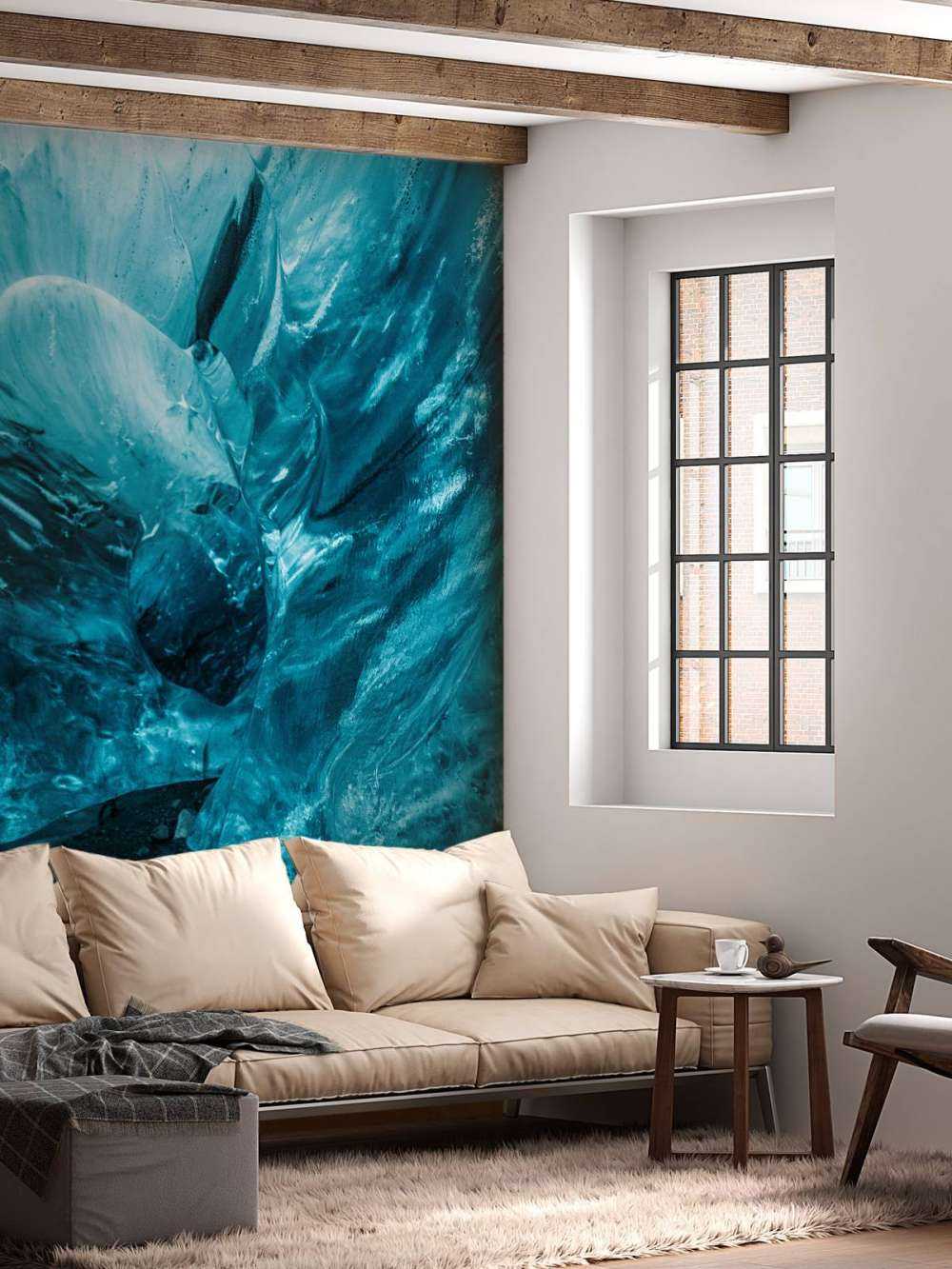 Grotte avec de la glace