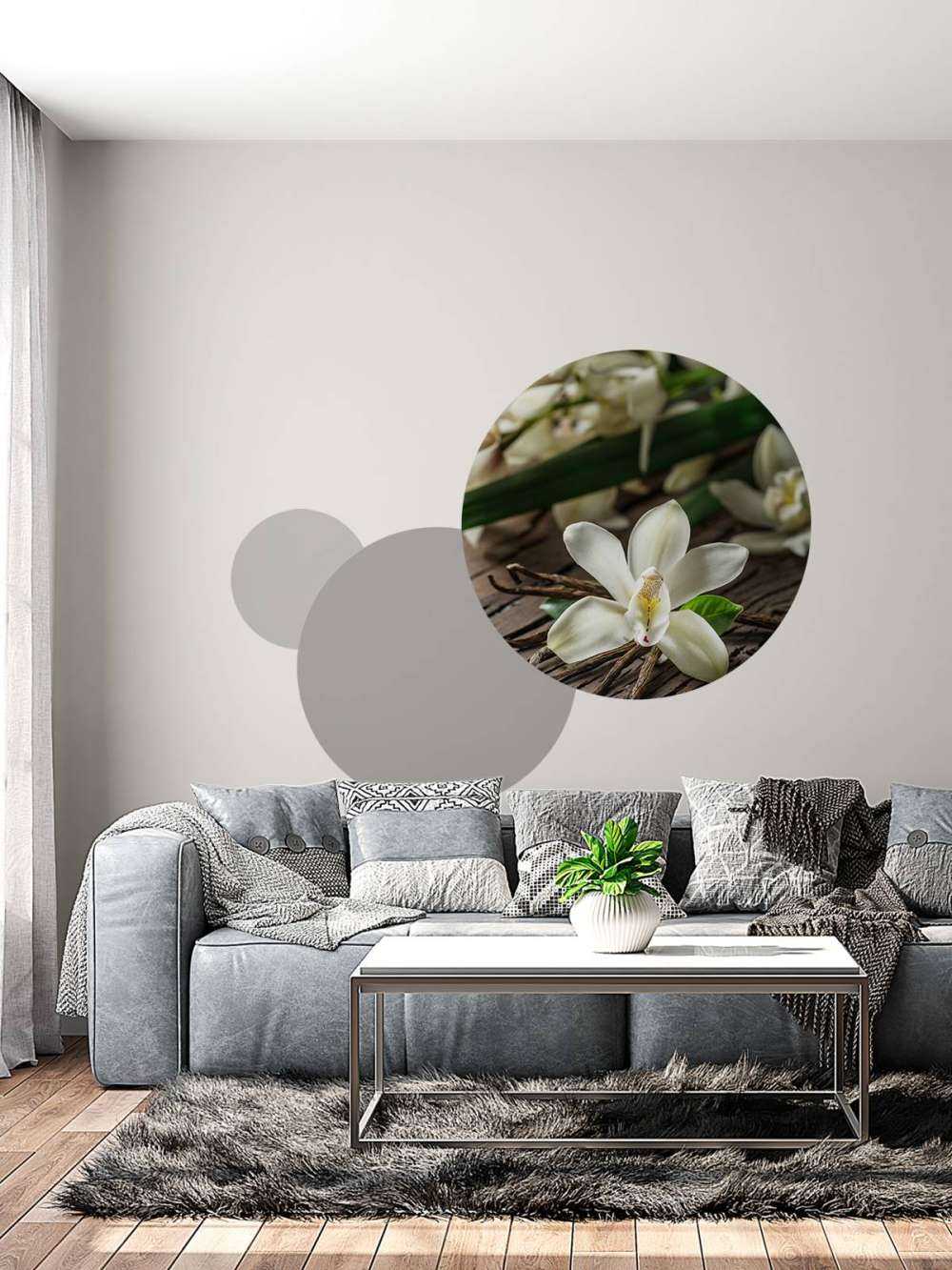 Gousses de vanille et fleurs