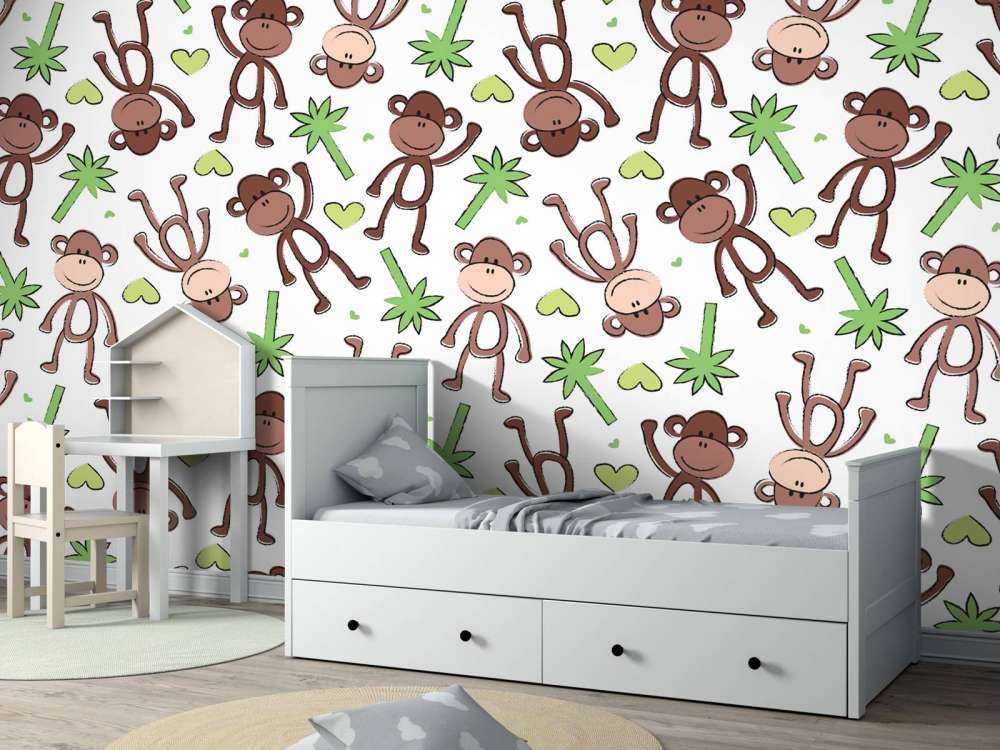 Singes et palmiers