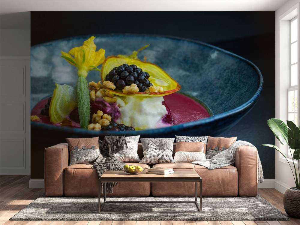 Dessert aux mûres