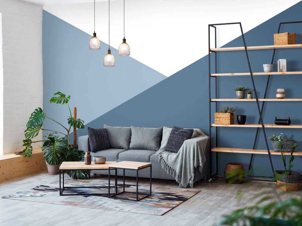 Des triangles dans les tons de bleu