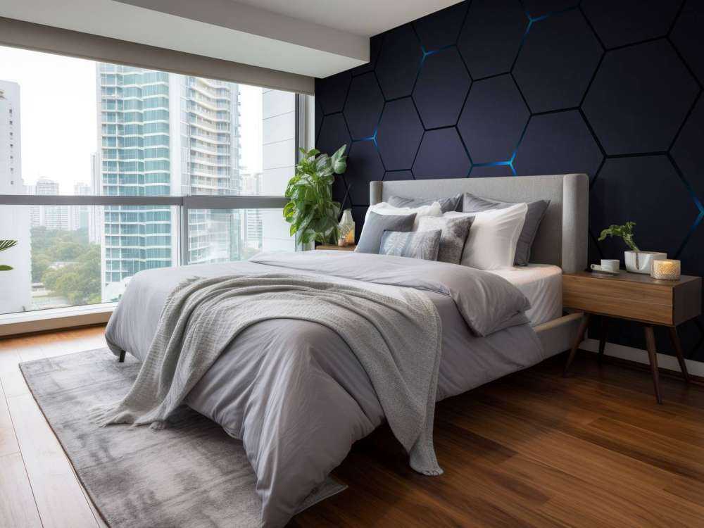 Hexagones gris foncé