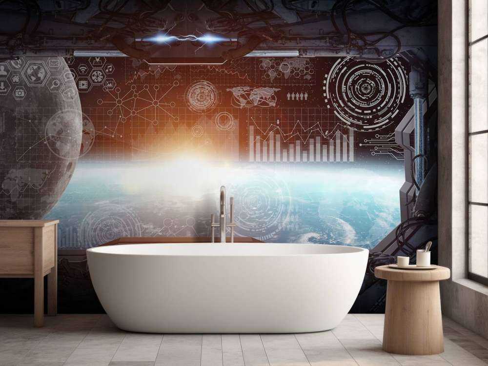 La terre depuis une station spatiale