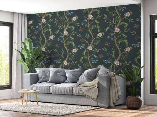 Motif de fleurs épanouies