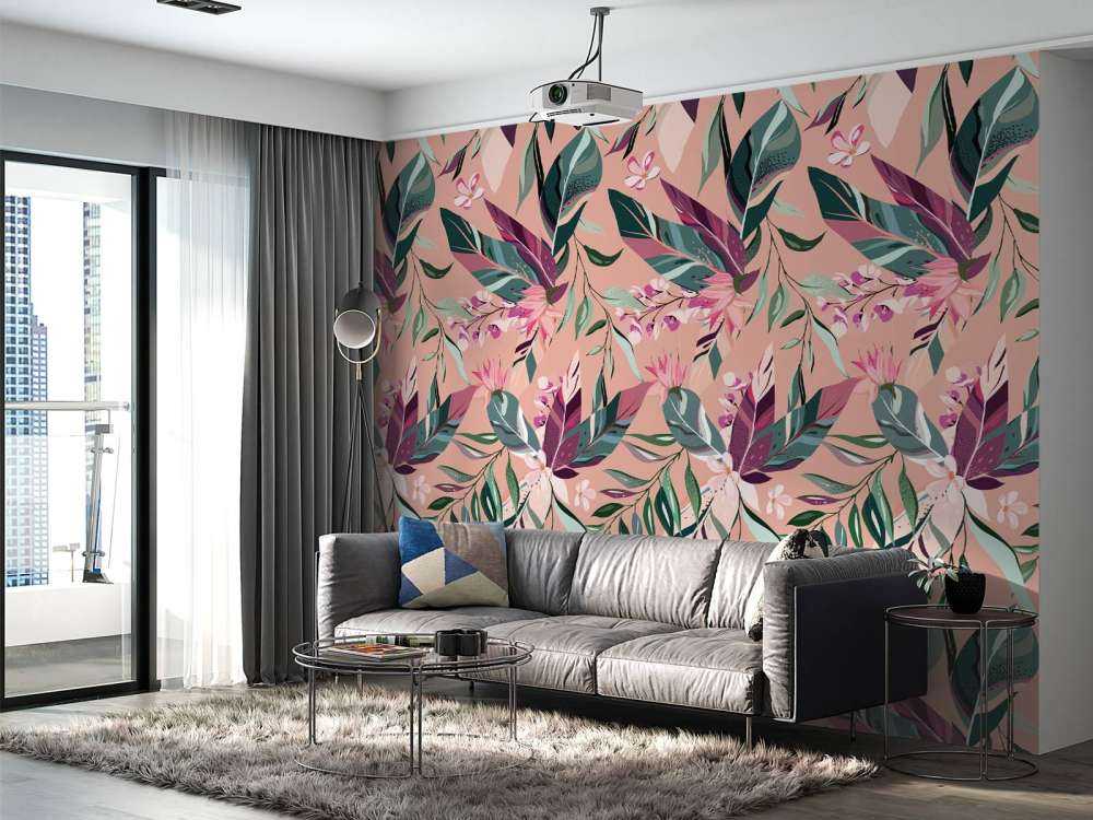 Motif Fleurs, rose