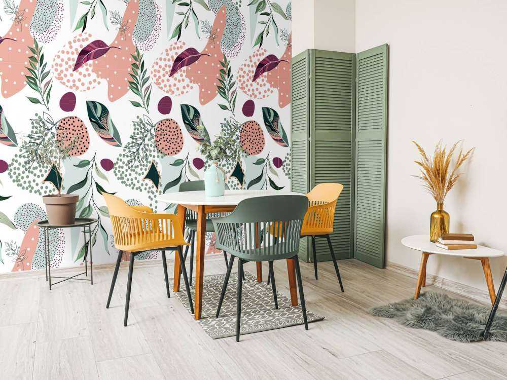 Motif Fleurs et brindilles